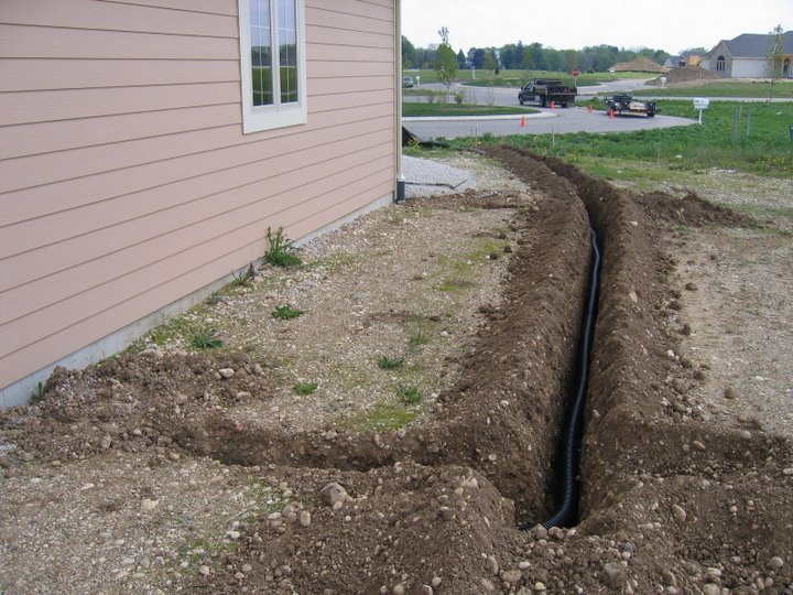 Trenching is a great way to solve drainage problems.